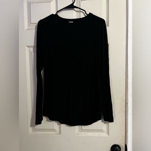 Plain black, long sleeve